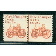 1908 20c Fire Pumper Fine MNH Dry Gum CNP Left 5 W0254