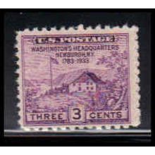752 3c Washington's Hdqs Barely Clears MNH O4756