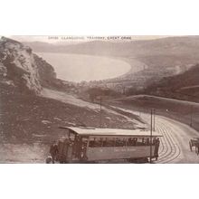 Llandudno Tramway Bus Welsh Transportation RPC Postcard