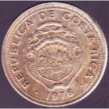 1976 Costa Rica 5 Centimos Coin