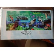 australia 1998 planet ocean minisheet fdc