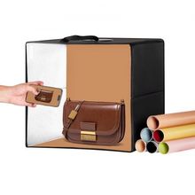 12" x 12" Photo Studio Light Box 3000-5600K 6 Double-Sided Color Backdrops