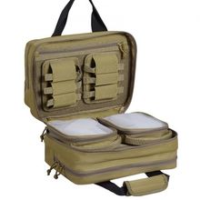 Range Bag for 2 Pistols Tactical Gun Bag 2 Built-in Pistol Bags BrownRange B...