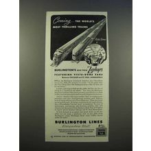1946 Burlington Route Railroad Ad - Most Thrilling