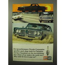 1964 Champion Spark Plugs Ad - Chrysler Corporation