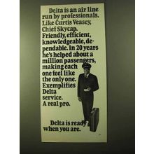 1970 Delta Airlines Ad - Professionals Curtis Veasey