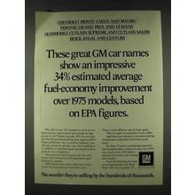 1978 General Motors Ad - Fuel-Economy Improvement