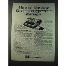 1979 Smith-Corona Portable Typewriter Ad - 10 Mistakes