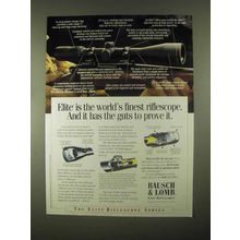 1997 Bausch & Lomb Elite Riflescopes Ad - Guts to Prove
