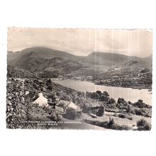 LLYN PADARN, LLANBERIS AND SNOWDON, NORTH WALES used postcard RP 1958 postmark #