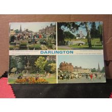 multiview, DARLINGTON, Co. DURHAM used postcard by E T W Dennis 1976 pm =