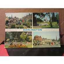 multiview, DARLINGTON, Co. DURHAM used postcard by E T W Dennis 1976 pm