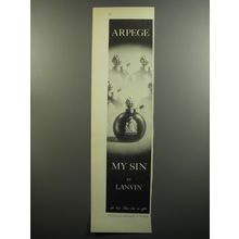 1952 Lanvin Arpege My Sin Perfume Advertisement