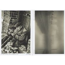 Poverty London Flower Seller 1959 2x Depression Postcard s