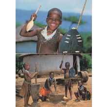 African Children Valley Of A Thousand Hills 2x Postcard s