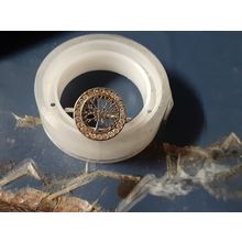 womens tree of life silver tone ring with white stones size K