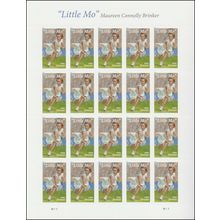 Little Mo Tennis Maureen Brinker - Pane of 20 Current Rate Stamps Scott 5377