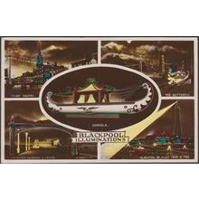 Blackpool Illuminations, Lancashire, 1930 - Allen & Sons RP Postcard