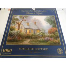 Thomas Kinkade 1000 piece jigsaw puzzle FOXGLOVE COTTAGE