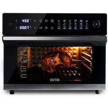 Aria 36 Qt Air Fryer Oven, Ariawave Stainless Steel Air Fryer with Rotisserie, B