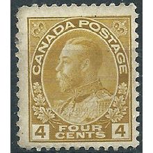 Canada 1922 SG249a 4c Yellow-Ochre Very Fine Used....