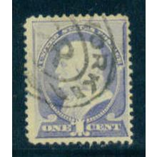 Used 212 1c Benjamin Franklin Just Clears M01590