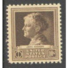 878 10c Jane Addams Fine MNH GA0337
