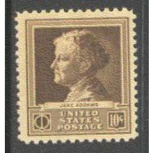 878 10c Jane Addams Fine MNH GA0361