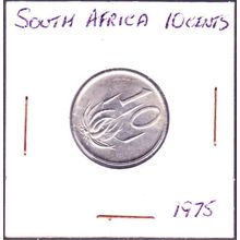 1975 South Africa 10 Cents Coin