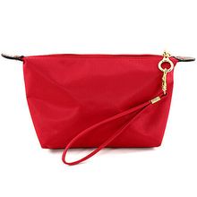 Nylon Cosmetic Bags w/ Wristlet - Red - BG-HM1006RD