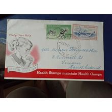 New Zealand FDC 1957 childrens health stamps official cover lower hutt pmk