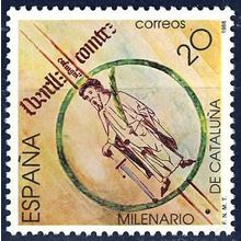 España. 1988. Mi # 2841. Millennium of Catalonia. Borrel II, Count of Barcelona
