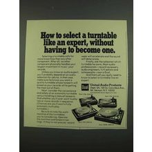 1974 Dual 1226, 1225, 1228 and 1229Q Turntables Ad