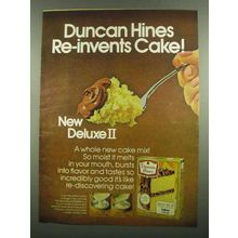 1974 Duncan Hines Deluxe II Cake Mix Ad - Re-invents