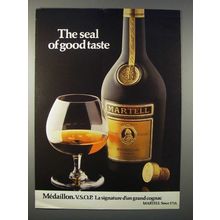 1980 Martell Medaillon VSOP Cognac Ad - Good Taste