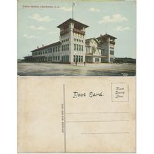 Charleston Union Railway Station Original Vintage RPPC 1900s Clarke Photo