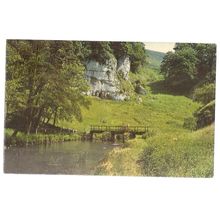 BERESFORD DALE, DERBYSHIRE. used postcard 1976 postmark =