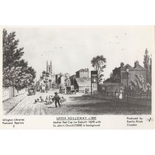 Mother Red Cap Inn Pub Islington London Victorian Painting Postcard