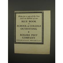1953 Rogers Peet Company Ad - Blue Book on School & College Outfitting
