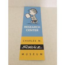 Charles M Schulz Museum Peanuts Linus Research Center Bookmark Card