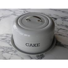 Extra Large Metal Enamel Cake Storage Tin Round Container dessert decoration tub