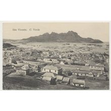 Cape Cabo Verde : SAO VICENTE : General View : ship early 20th C. RPPC