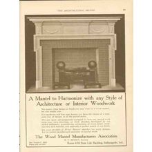wood mantel mfg association 1911 harmonize with any style vintage ad