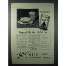 1923 Lbby's Evaporated Milk Ad, Especially for Children