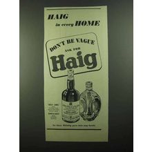 1939 Haig Gold Label and Dimple Scots Scotch Ad!