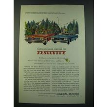 1961 General Motors Pontiac Safari Wagon and Tempest 4-Door Sedan Ad