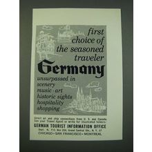 1961 Germany Tourism Ad - First Choice of the Seasoned Traveler