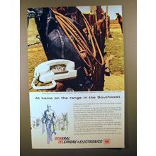 1961 General Telephone Ad - At Home On The Range!