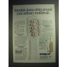 1989 Interplak Toothbrush Ad - Cleans Circles Around