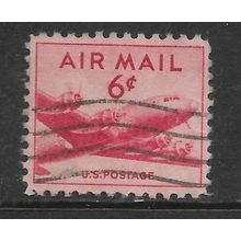 USA 1949 AIR 6c CARMINE DC4 SKYMASTER SG A944 FINE USED#